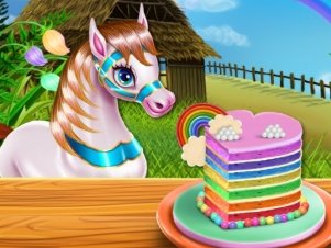 Pony Cooking Rainbow Cake Game Image Pony Cooking Rainbow Cake Game